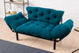Atelier Del Sofa Sofá-Cama de 2 Plazas Nitta - Azul Petróleo